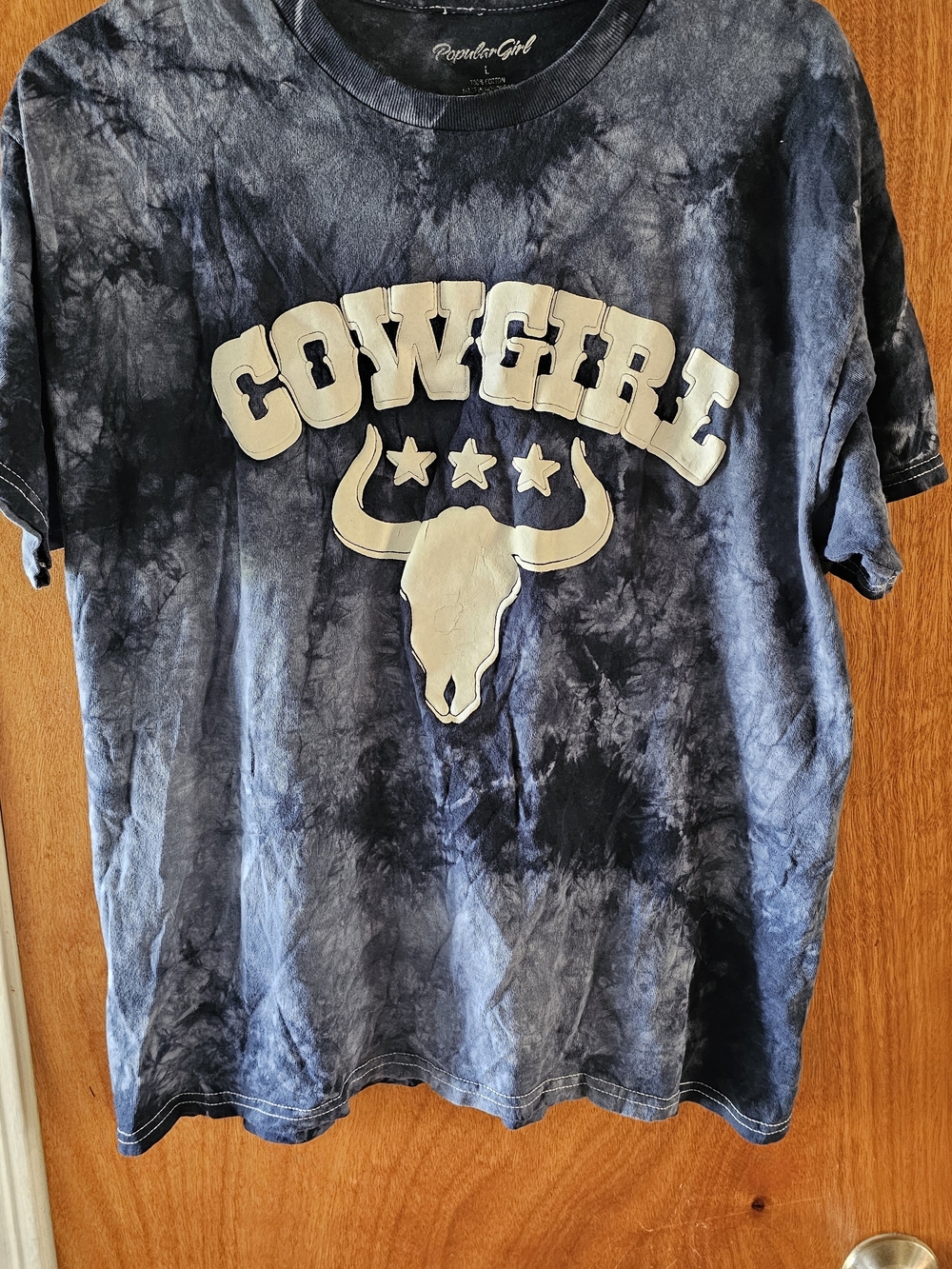 Navy Tie-Dye Cowgirl Short Sleeve Tee
